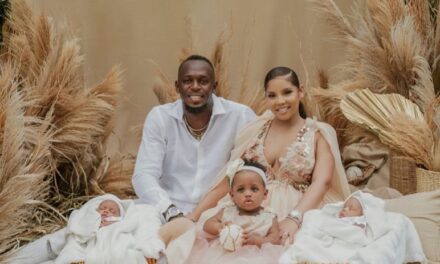 Usain Bolt and Girlfriend Kasi Bennett welcome twin boys in a regal family frame