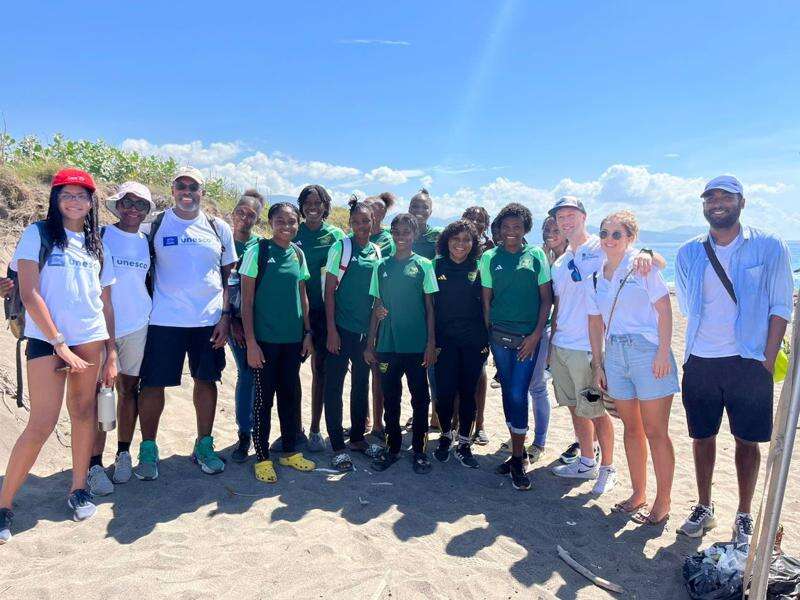 Sports stars swap gears for garbage bags and gloves